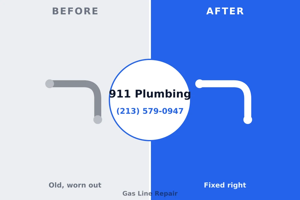 Before and after: plumbing repair Offutt AFB, NE